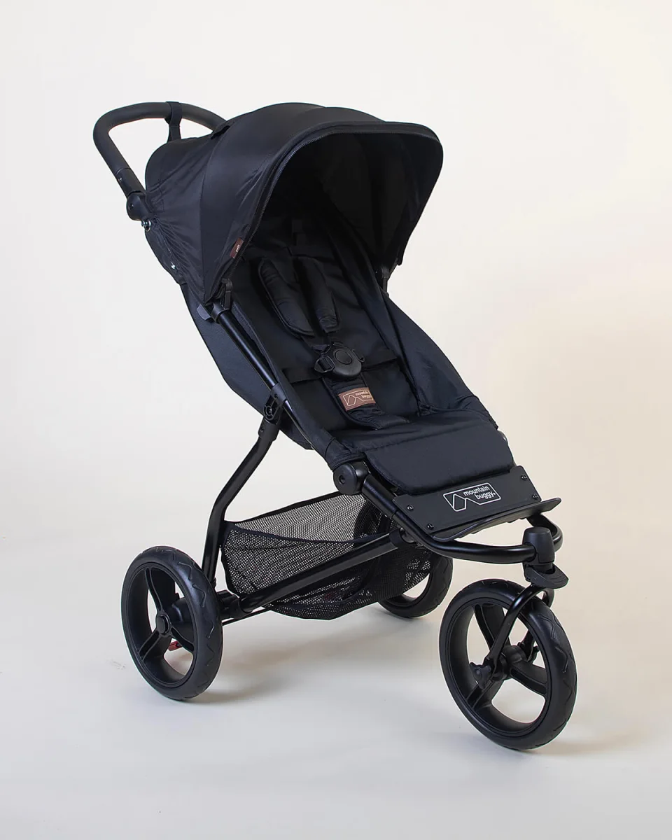 Mountain Buggy Swift V4 three-wheel pram in black
