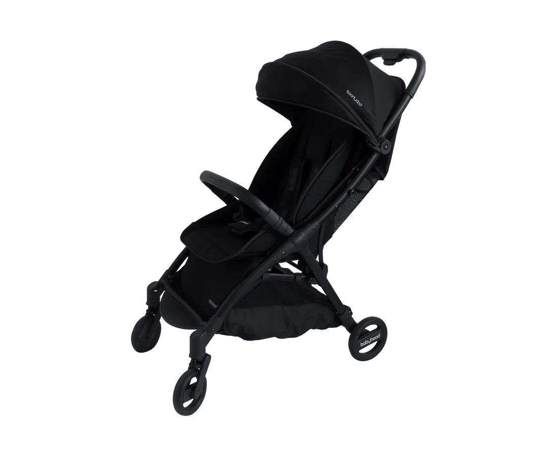Babyhood Air Compact stroller in black on a white background