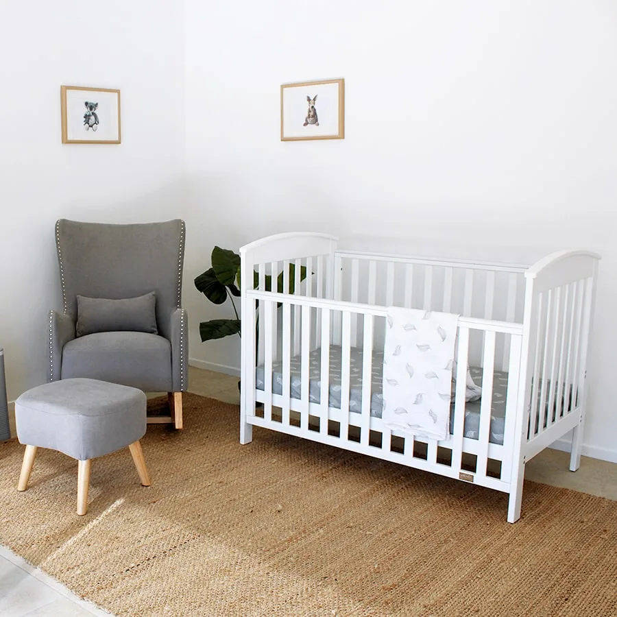 Bamboo Breathe Eze innerspring mattress included with the Classic Curve Cot