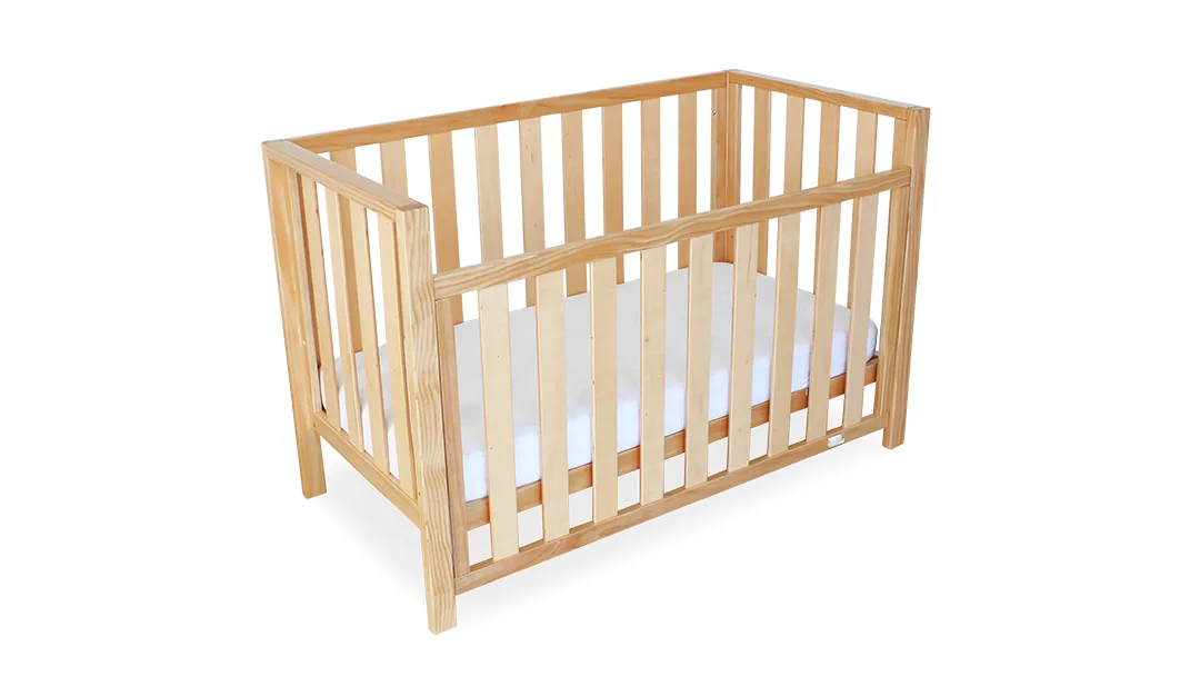 Natural Babyhood Mali Compact Cot on a white background