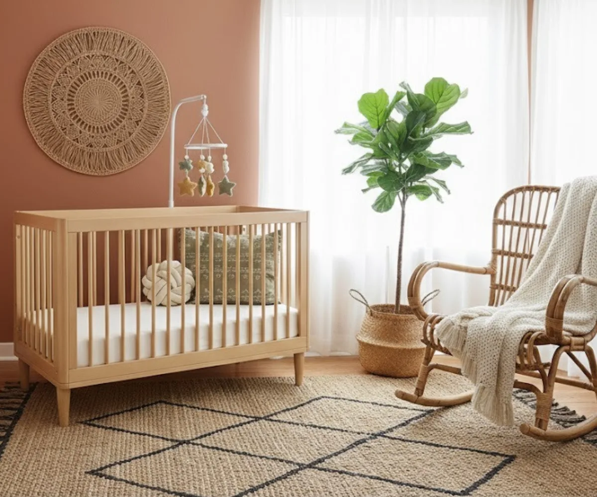 Riya Cot converted to an open day bed or small sofa