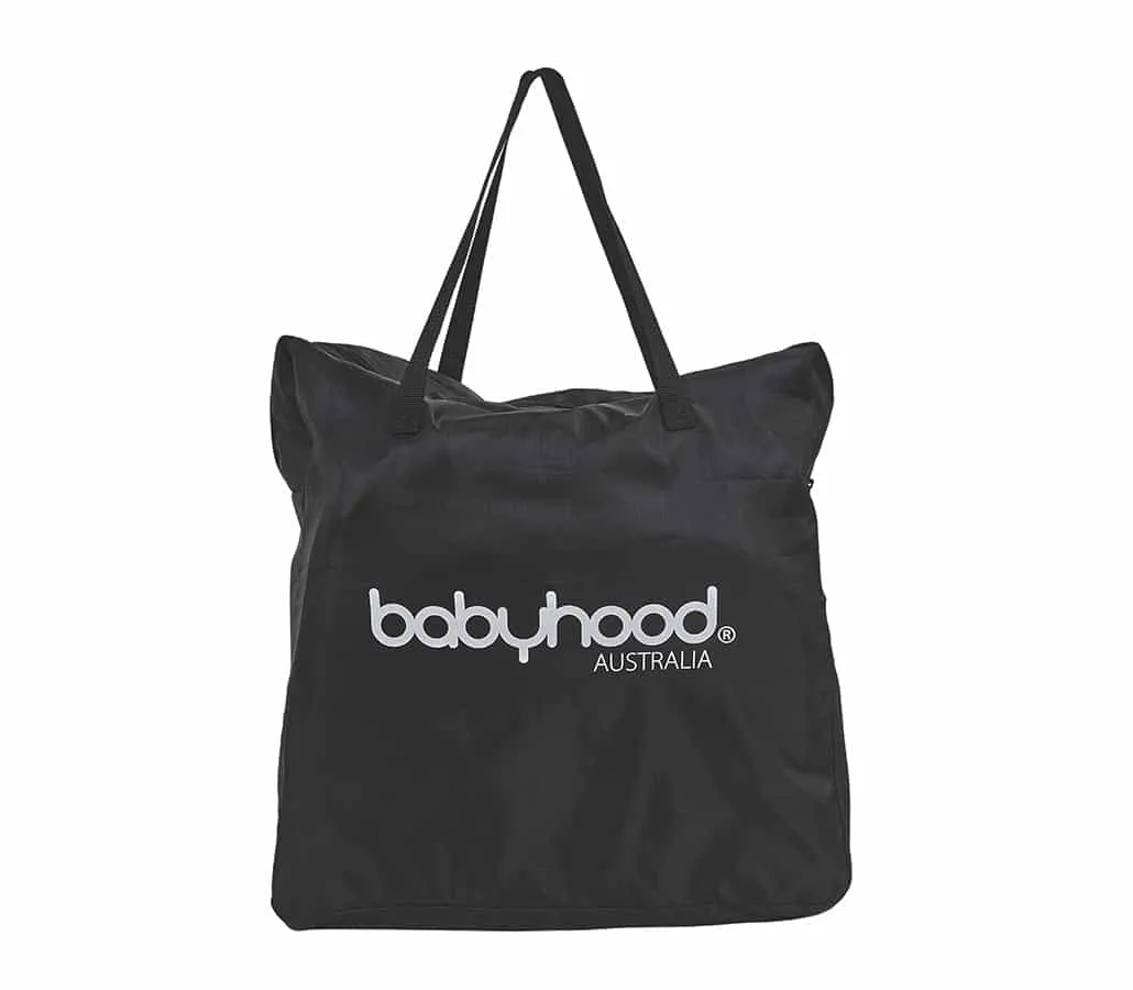 Babyhood Rocking Travel Bassinet prepared for travel