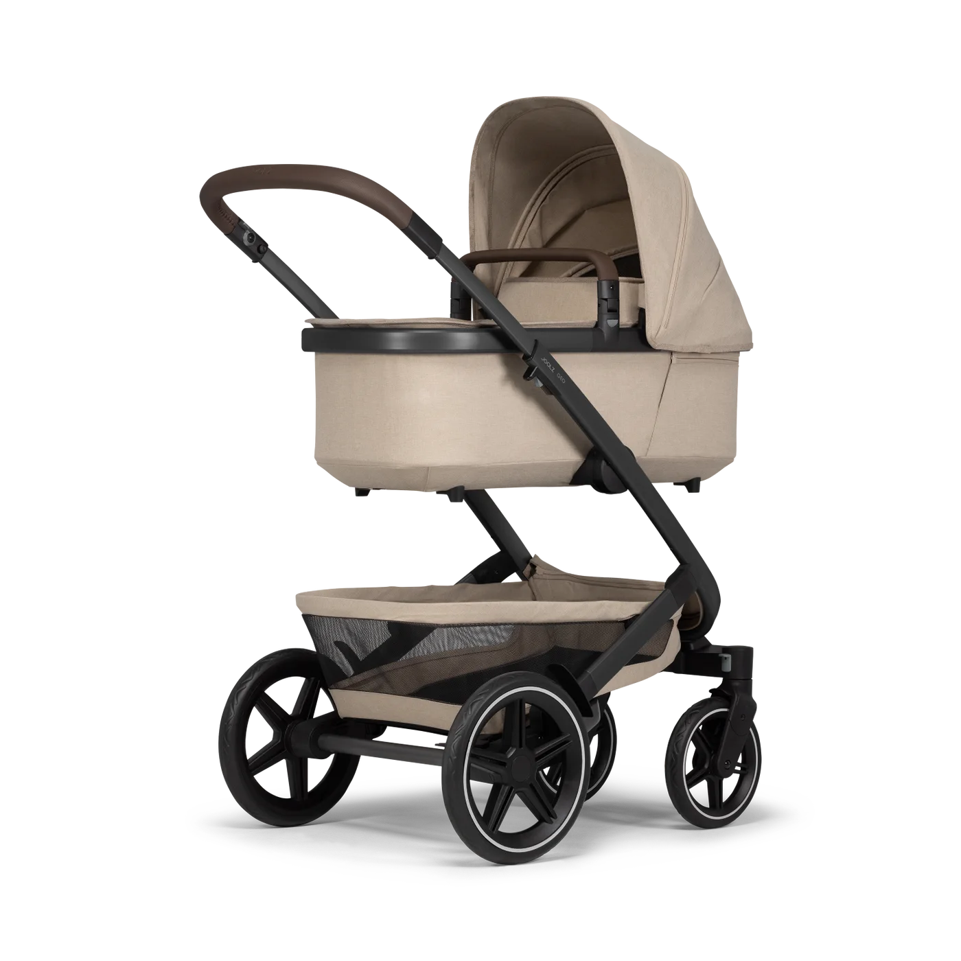 Sandy taupe Joolz Geo3 pram with cot