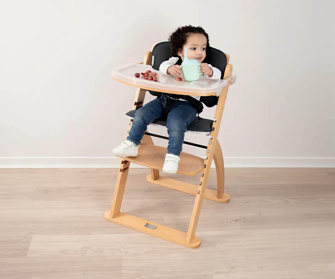 Kaylula Ava high chair converted for an older child without its infant tray